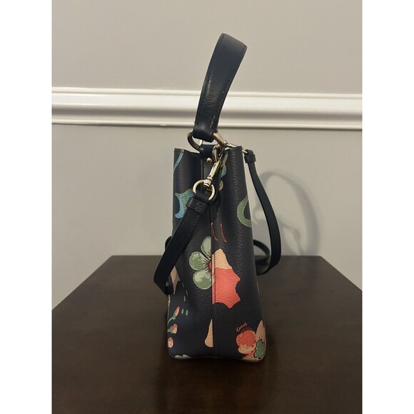 Coach Small Town Bucket Bag With Dreamy Land Floral Print Midnight Navy - Picture 2 of 7